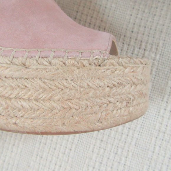 MARC FISHER Adalyn pink espadrilles sandals suede - Picture 6 of 9